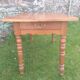 Farm table with turned feet in cherrywood