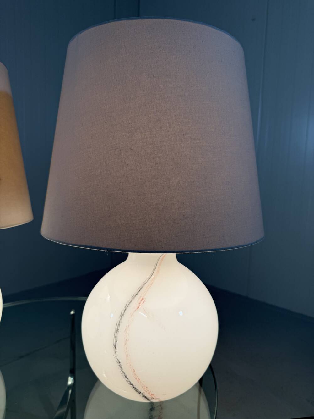 Peill & Putzler large glass table lamps 1970’s