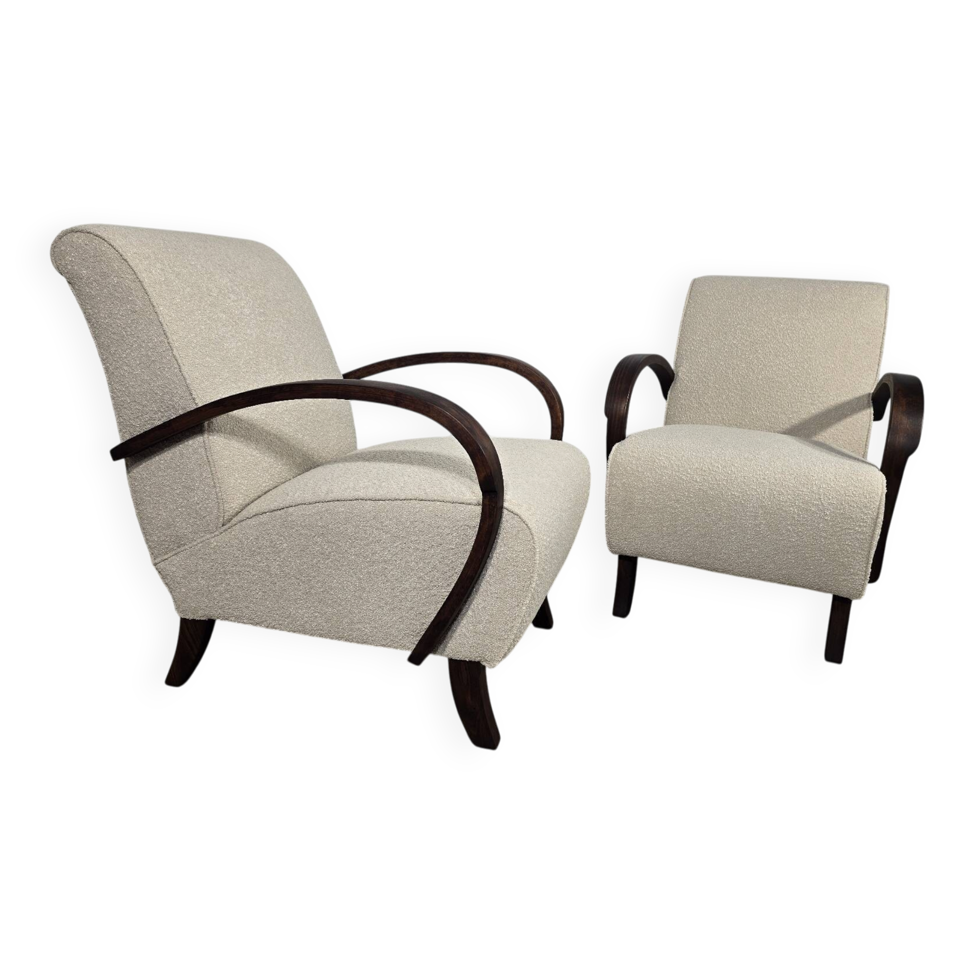 Art Deco Lounge Chairs from Jindřich Halabala, 1950s, Set of 2