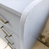 Commode vintage bleue