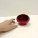 Vintage Spheric Red Glazed Ceramic Ashtray by Gabbianelli, Italy
