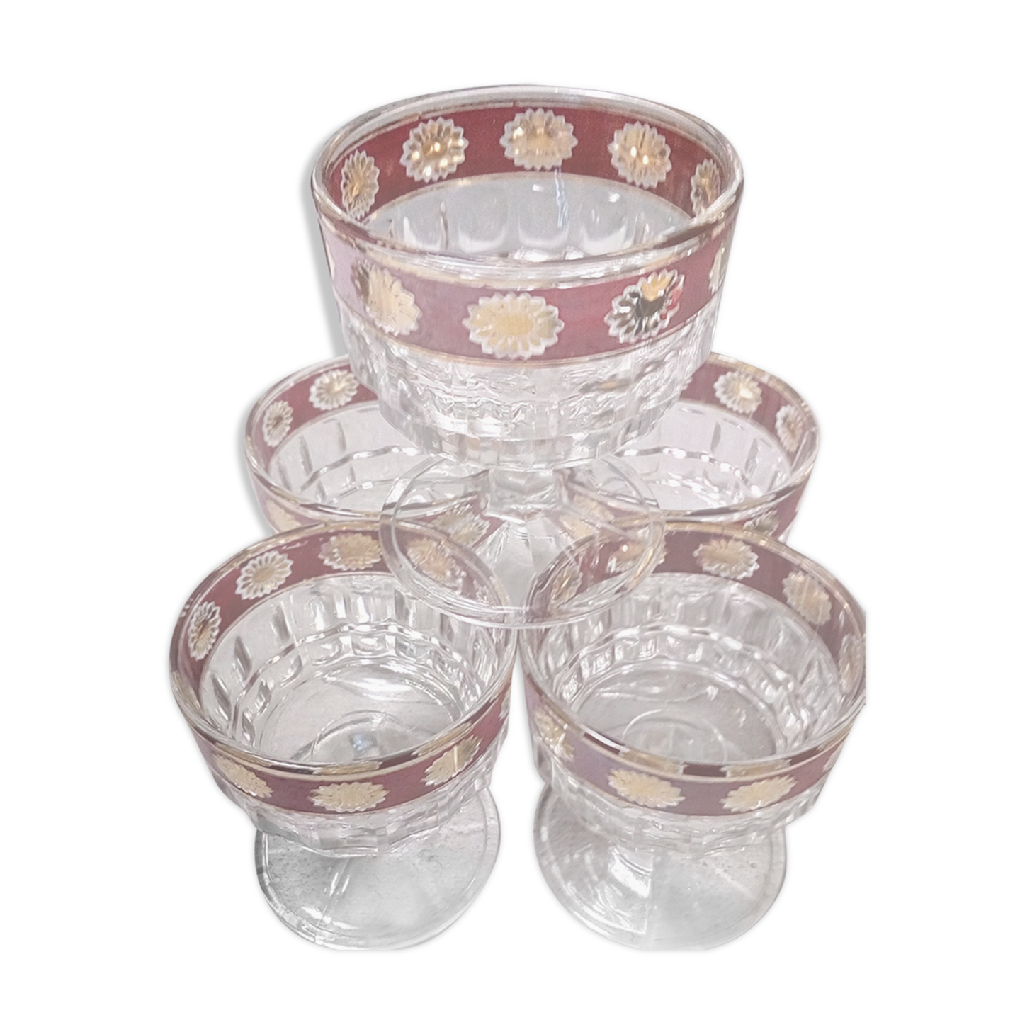 Set de 5 verres italiens