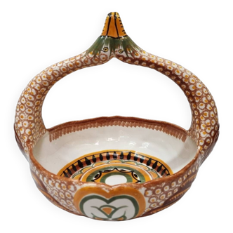 Henriot Quimper fruit bowl, duck or swans