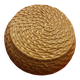 Round woven bamboo box with lid