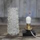 Vintage table lamp, bedside lamp with glass globe, accent lamp, decor.