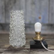 Vintage table lamp, bedside lamp with glass globe, accent lamp, decor.