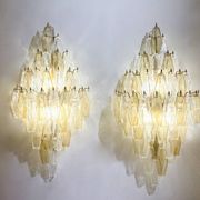 Pair of Murano Glass "Poliedri" Wall Sconces by Carlo Scarpa for Venini, 19