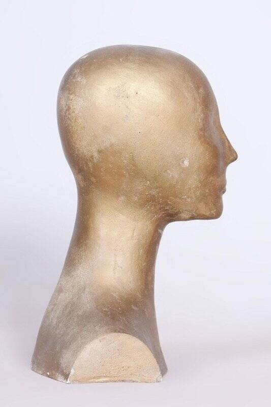 Mid-Century Modern Bust in Patinated Plaster, Czech, 1960s