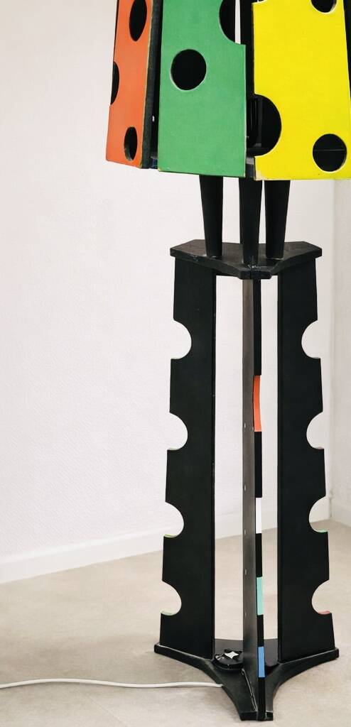 Postmodern Memphis floor lamp, circa 1980.