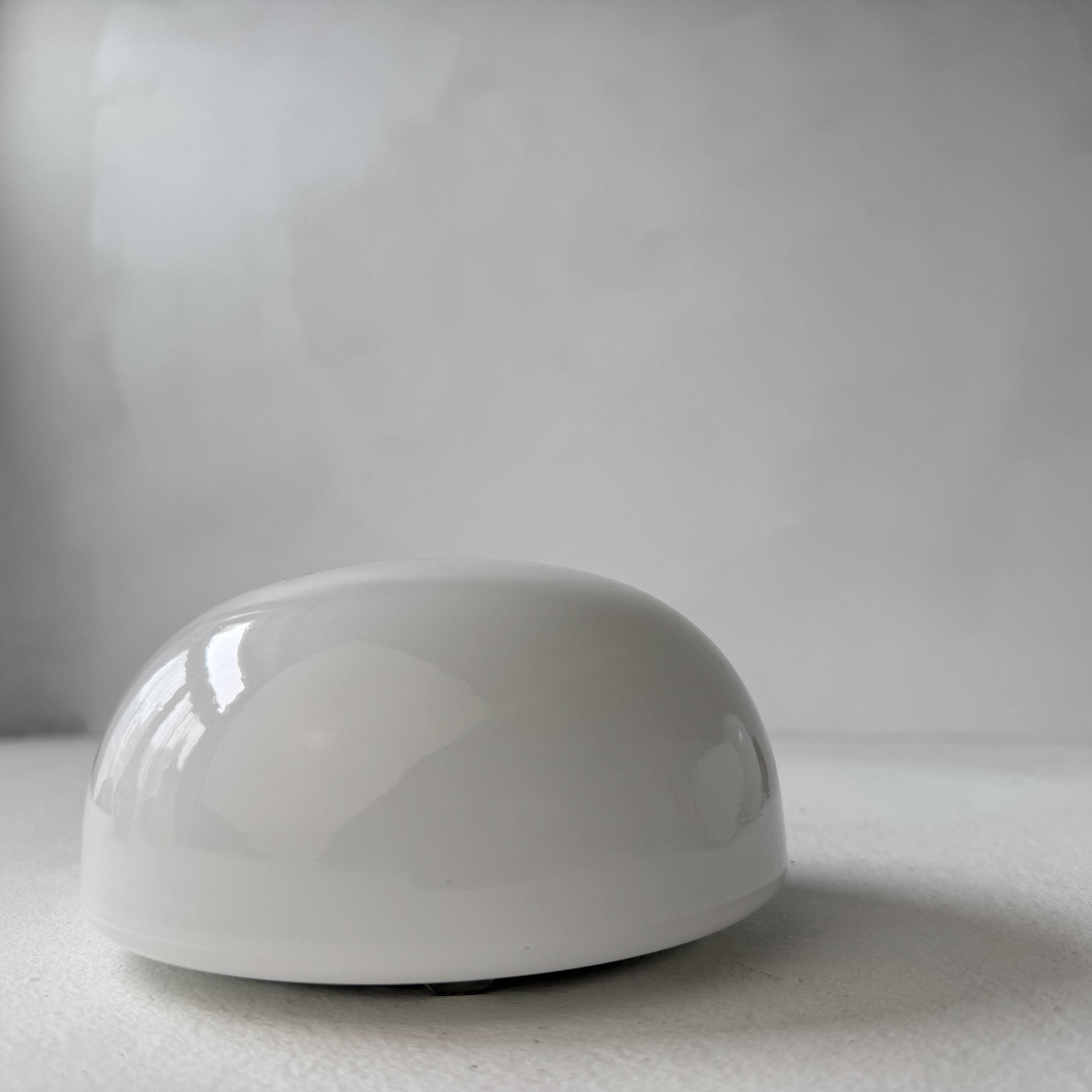 Small round opaline wall light 15 cm vintage
