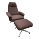 Fauteuil lounge et son ottoman de 1950