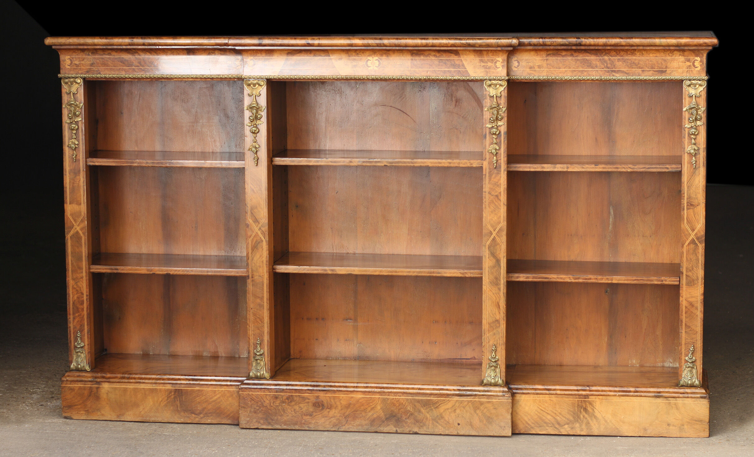 Magnificent Victorian library in mahogany veneer (19th century)