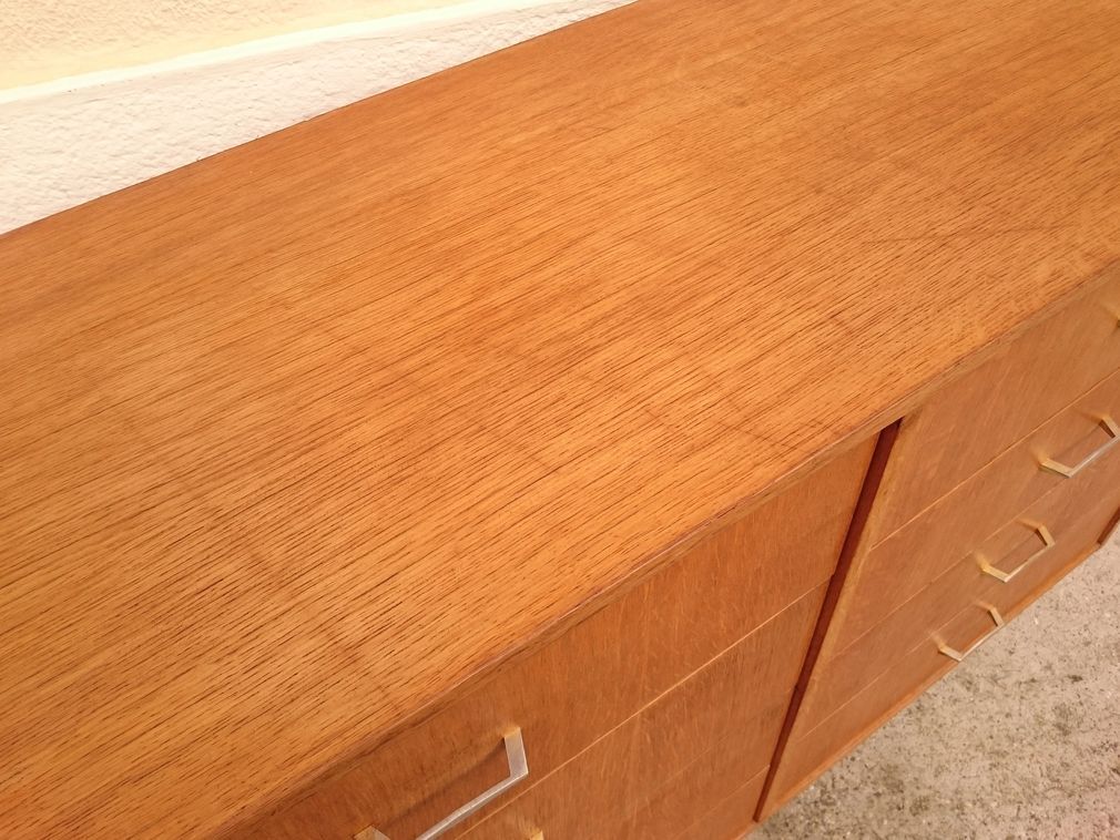 Large vintage light oak dresser