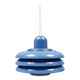 Blue lacquered metal lamp, with several layers of shades, Danish from the 80s.