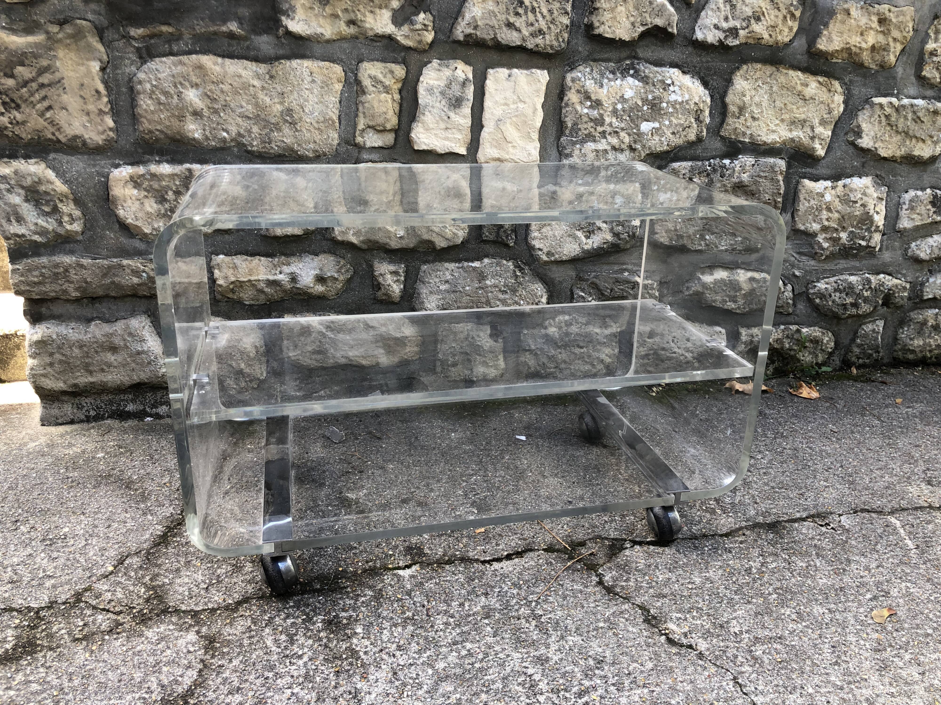 Plexiglass coffee table 1970