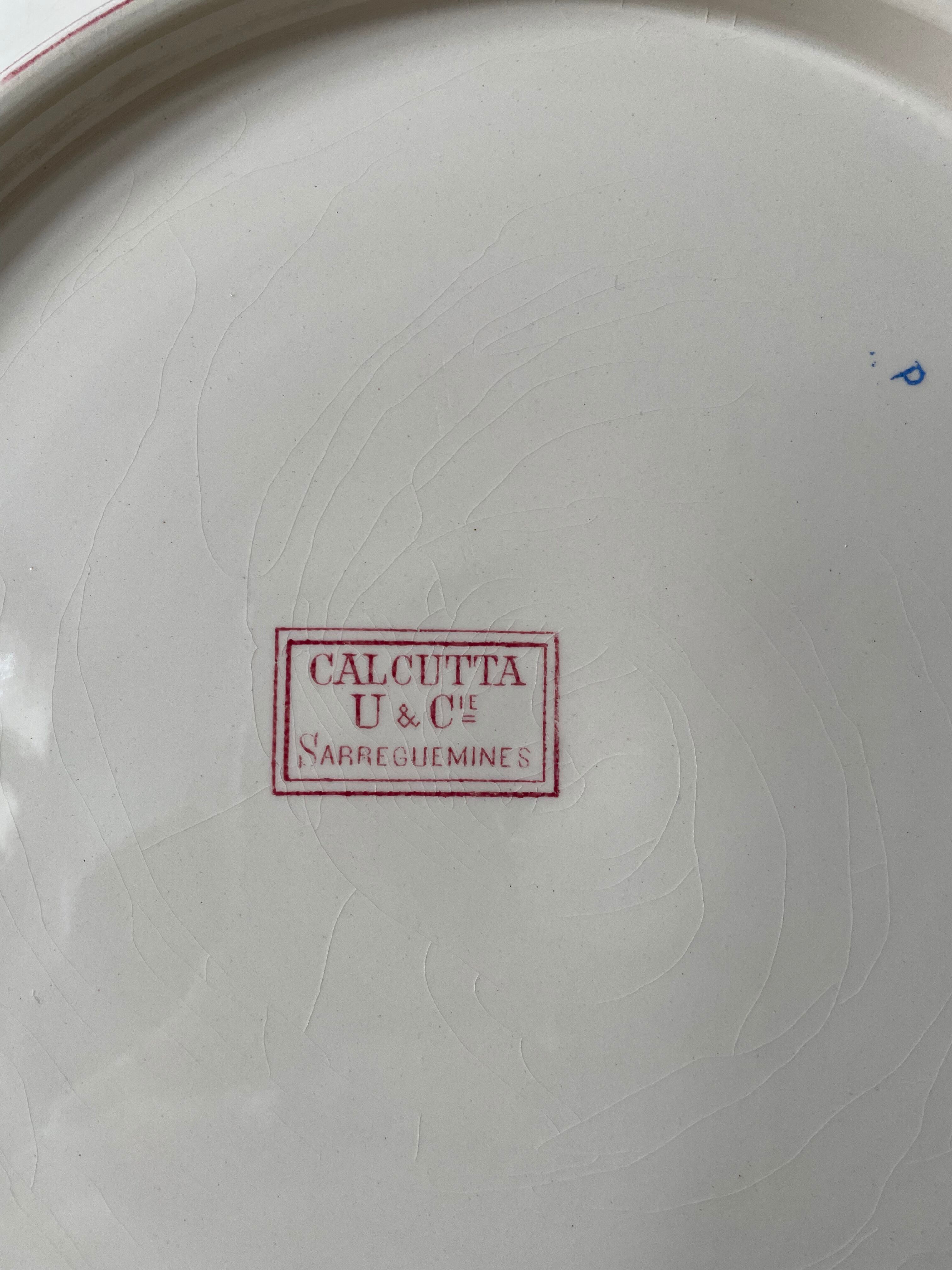 Basin Sarreguemines, Calcutta collection
