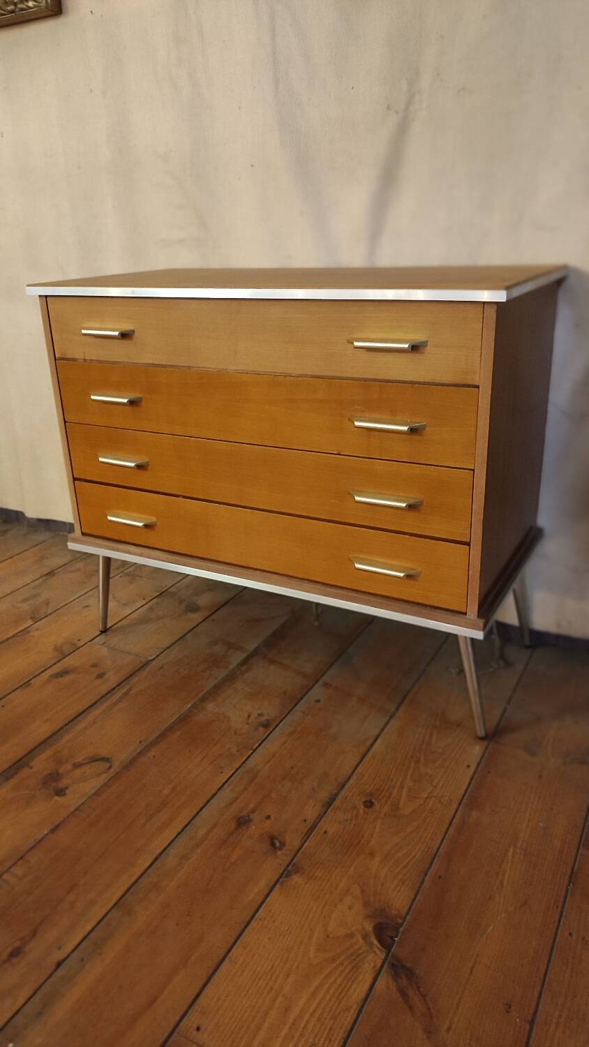 Commode 4 tiroirs années 1960