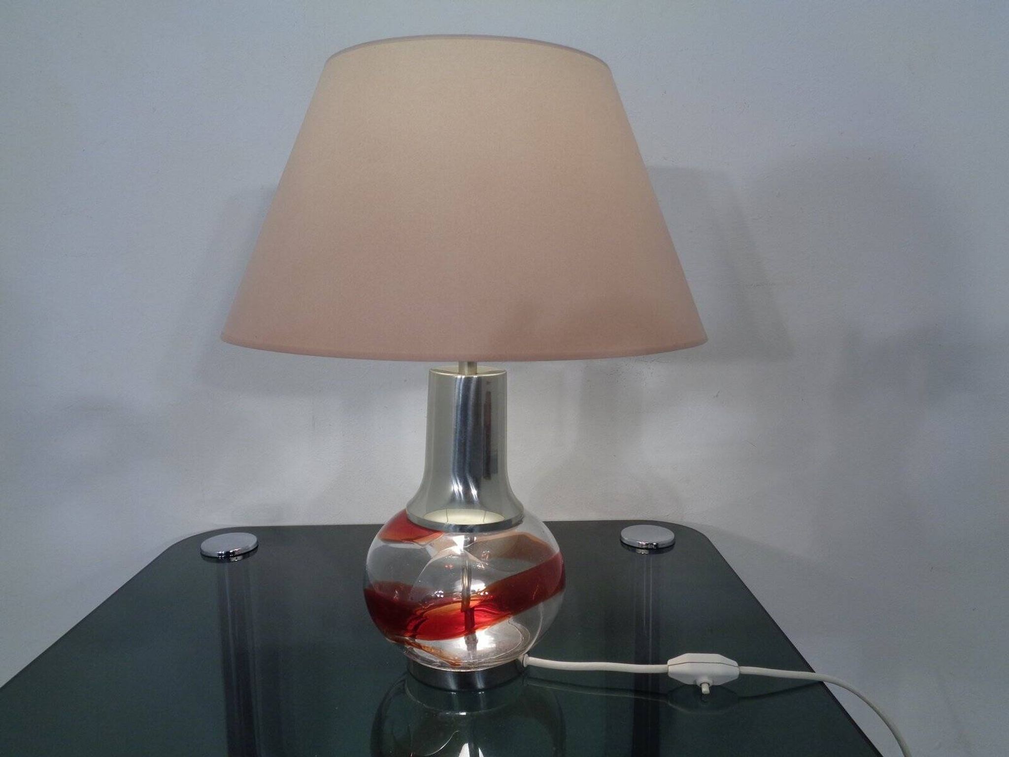 Italian Glass Floor Lamp, 1970s