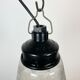 Industrial Bakelite Pendant Light with Frosted Glass, 1970s