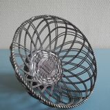 silver-plated metal basket vintage
