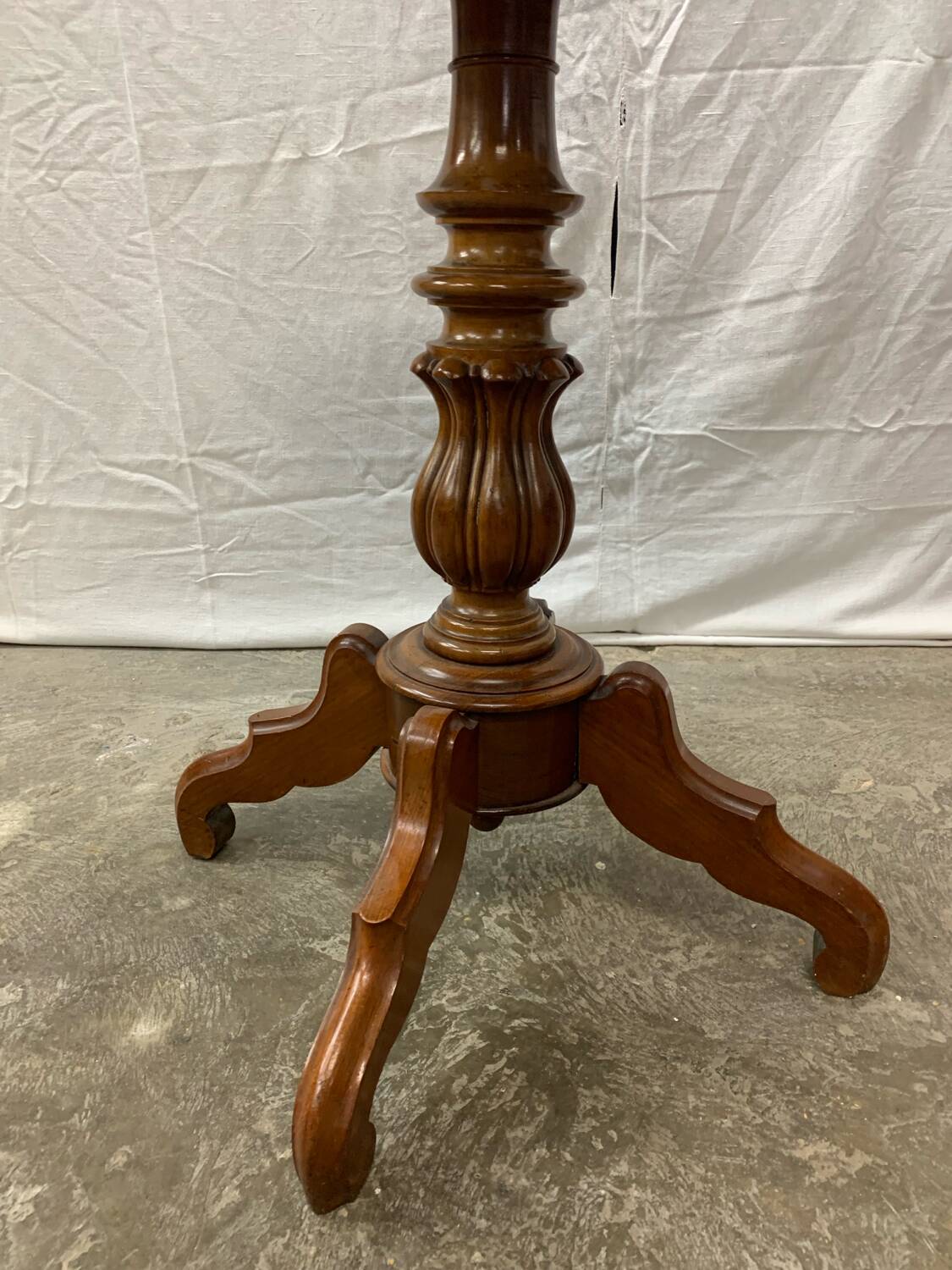 Antique Louis Philippe Walnut Tilting Pedestal Table