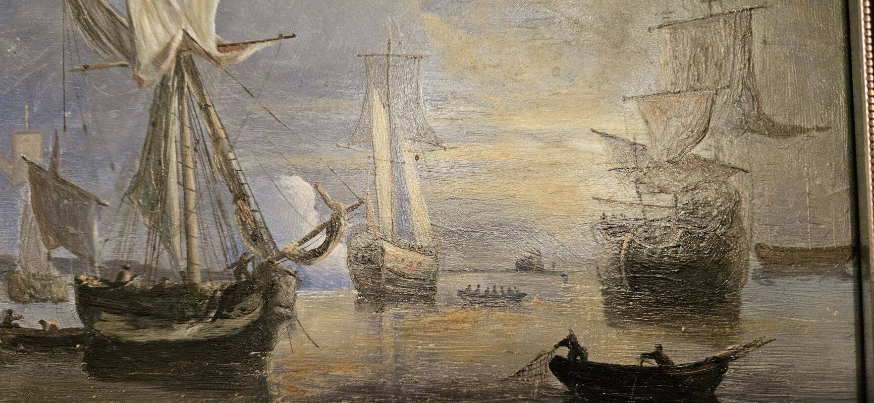 TURNER Oil on Panel Marine