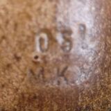 Lot of 2 old bottles in glazed stoneware
