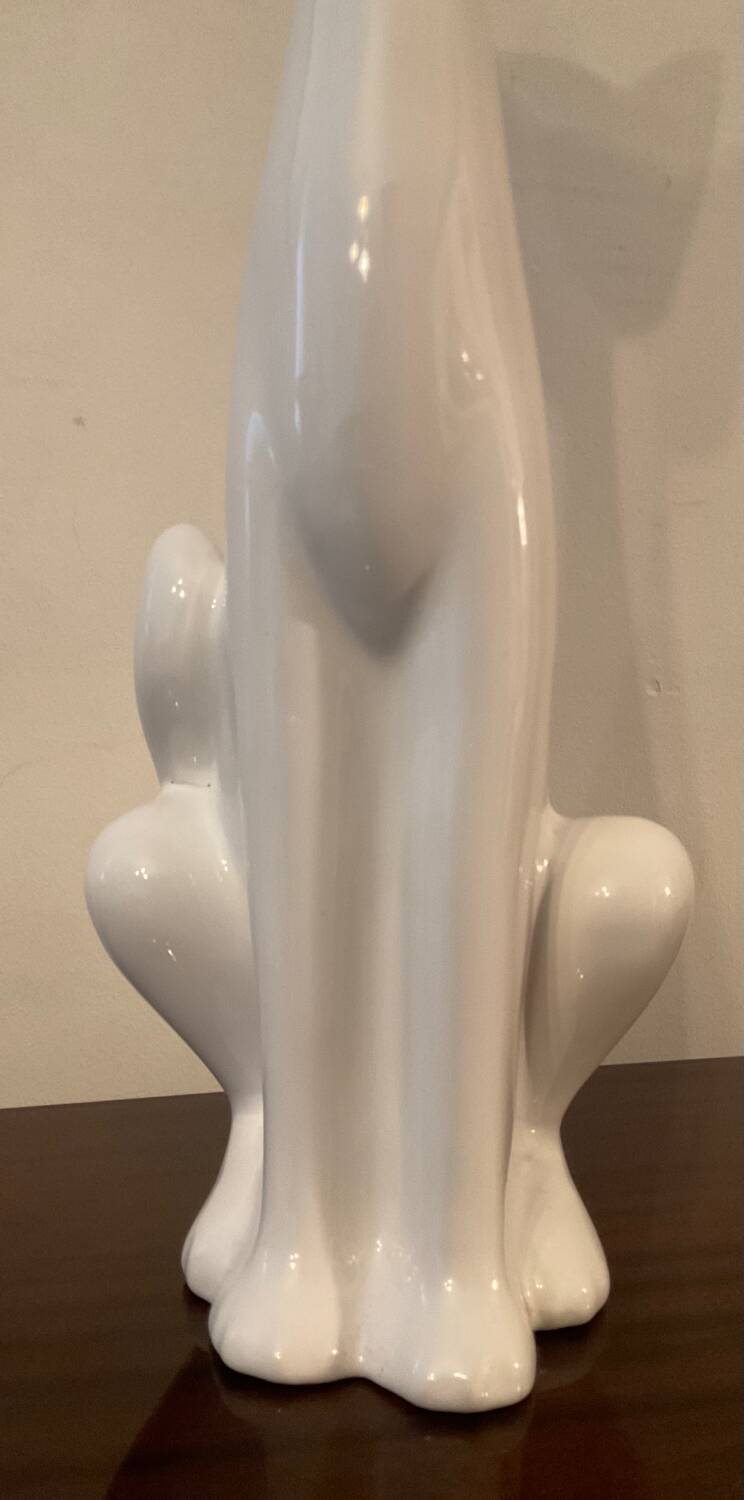 Vintage glazed ceramic cat 53cm