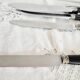 Silver and ebony table knives, stainless steel blade, Louis XVI style