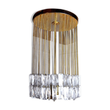 Venini ceiling lamp, cut glass, Italy, 1970