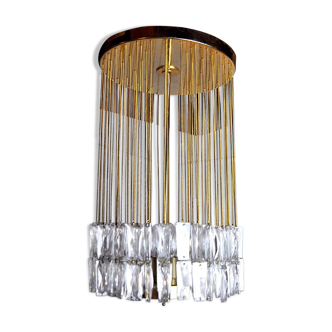 Venini ceiling lamp, cut glass, Italy, 1970