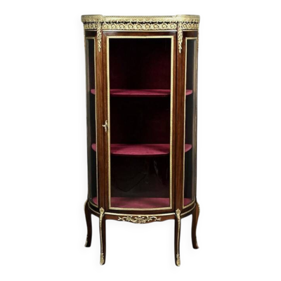Petite vitrine en acajou, style transition Louis XV Louis XVI – début XXe