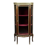 Small mahogany display cabinet, Louis XV to Louis XVI transition style – early 20th century.