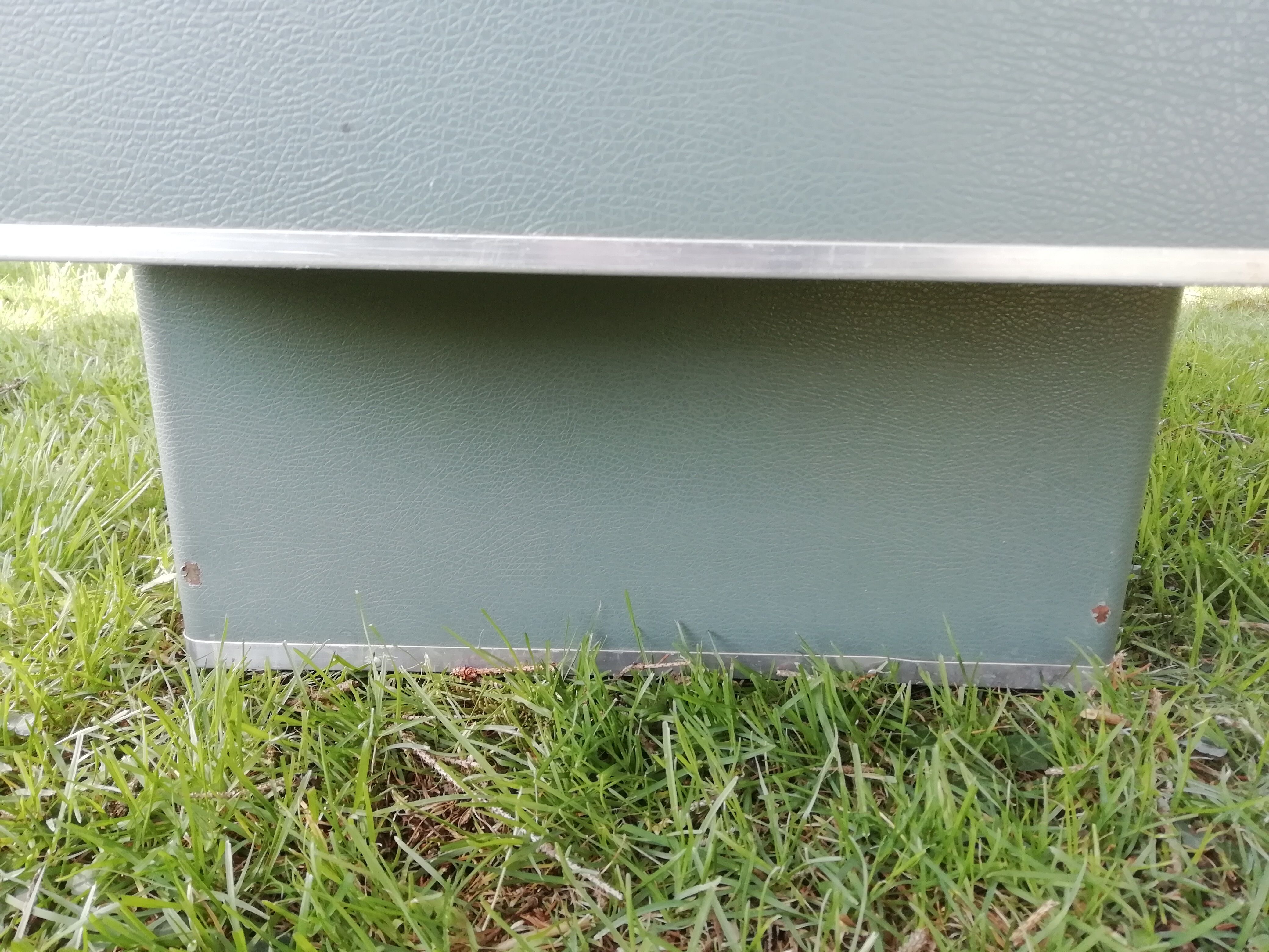 50s green metal desk