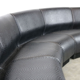 Black snakeskin modular sofa by Don Chadwick for Herman Miller 1970s