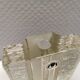 Pukeberg Walther Glass rectangular “solifleur” glass vase with one stem.
