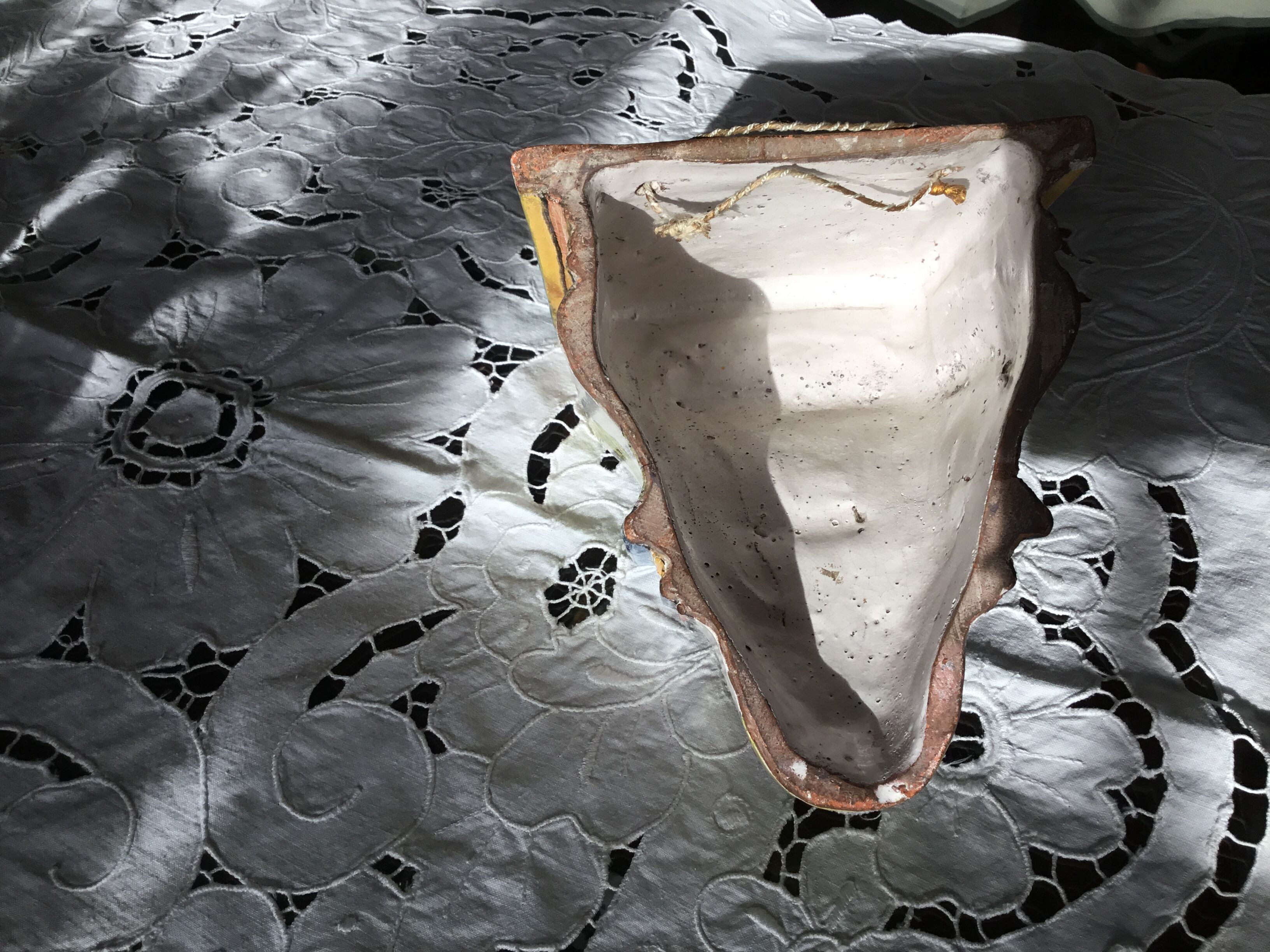 Rustic ceramic wall console