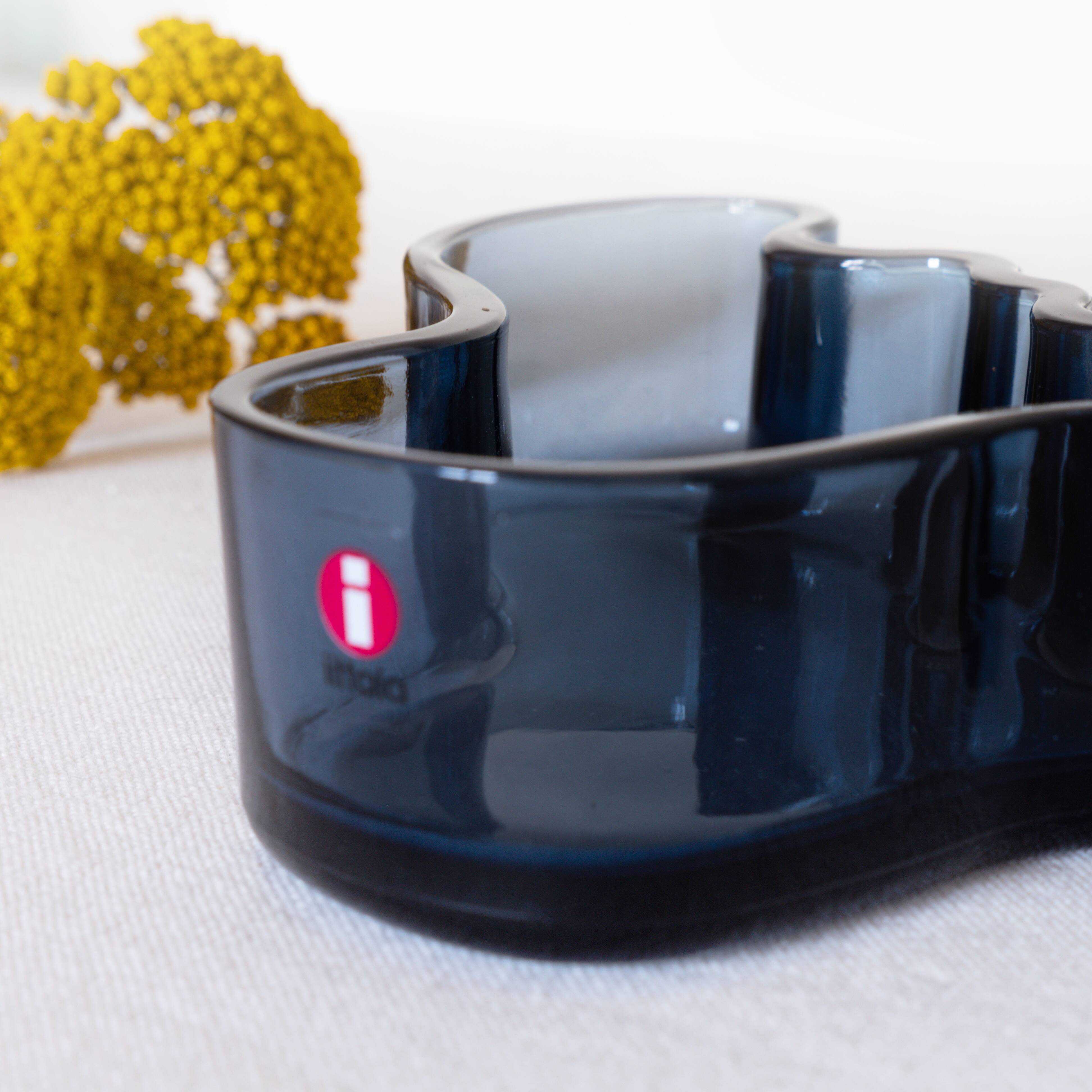 Alvar Aalto blue glass cup