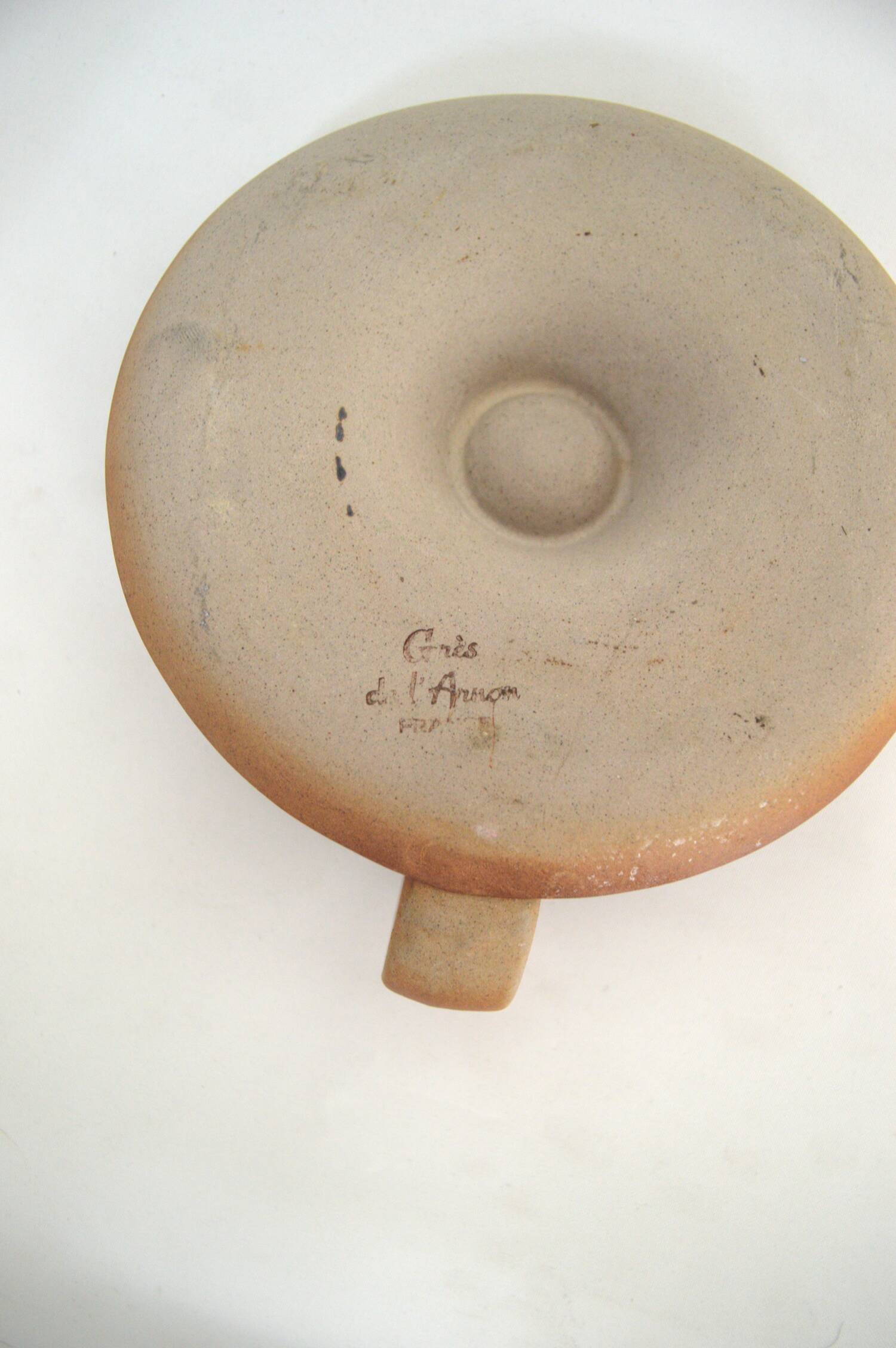 Sandstone candle holder made in France