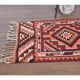 1970s Vintage Turkish Hand-Knotted Wool Cotton Red Runner Rug 93x324