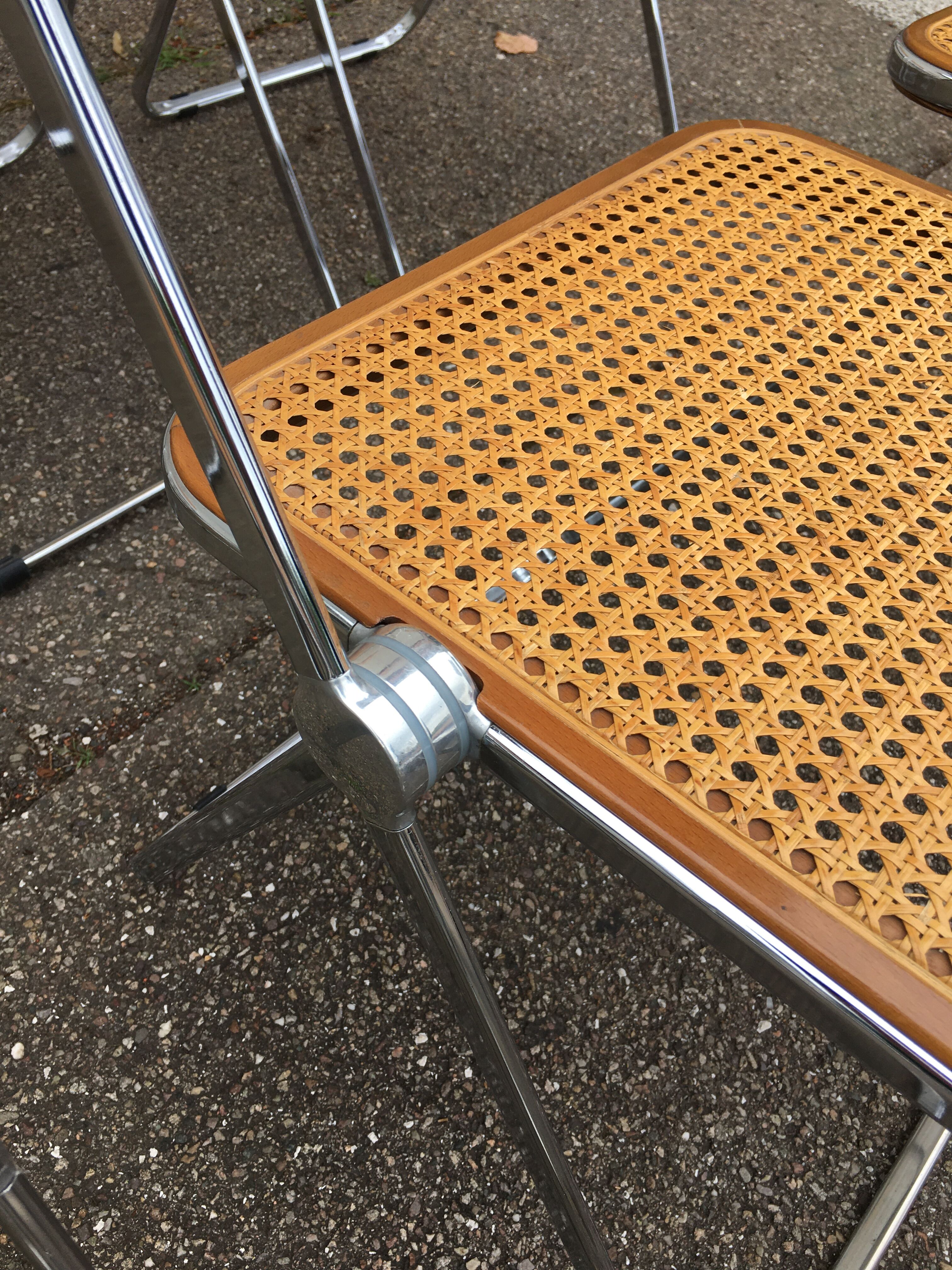 6 plia chairs by Giancarlo Piretti, Castelli circa 1967