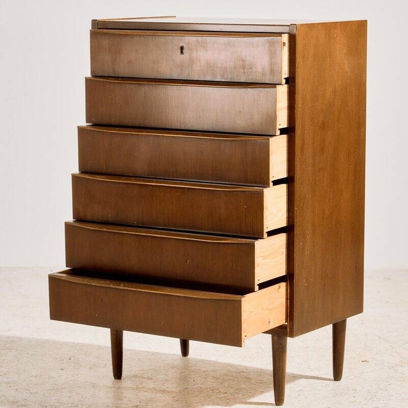 Teak Dresser with Six Drawers, 1960s