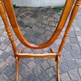 Tilting cheval mirror, in beechwood, for bedroom or dressing room