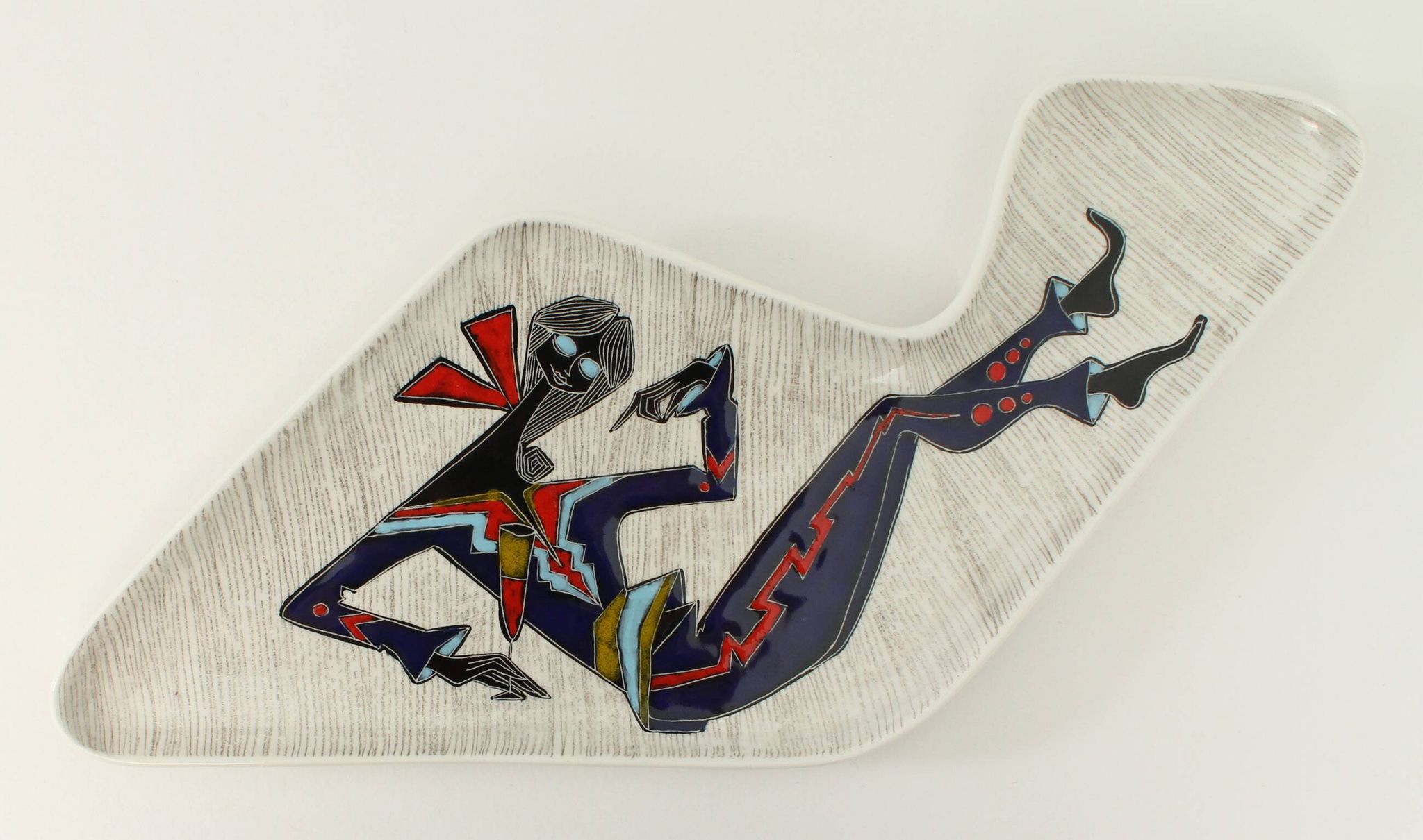 Pair of free-form dishes from Sesto di Fiamma, Italy, 1950s