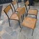 Set of 4 old school chairs