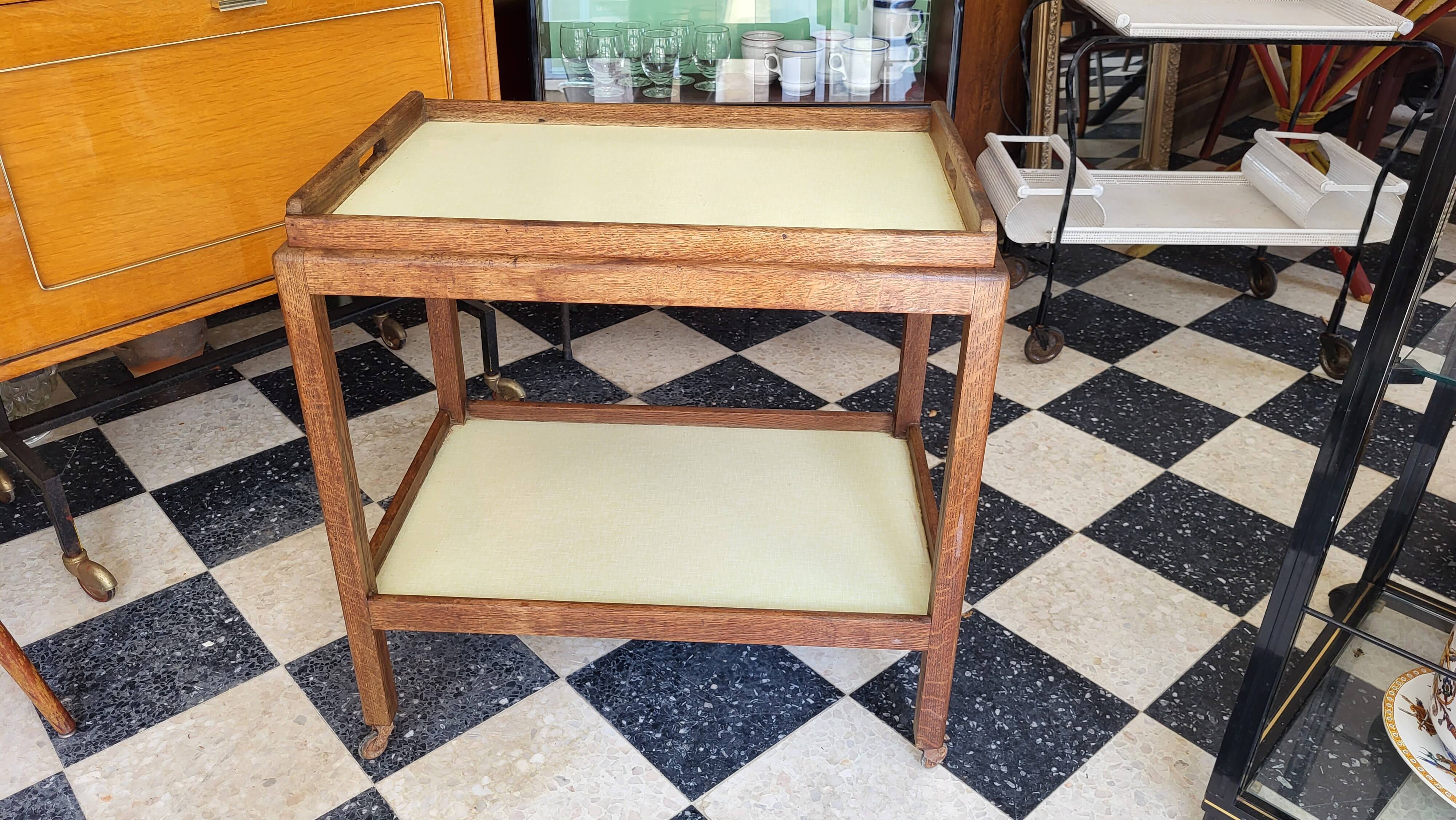 Service table wood & formica 50s