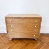 Vintage chest of drawers with round wooden handles