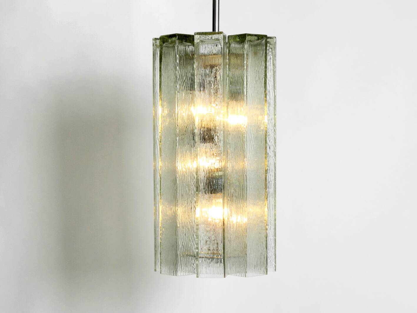 XXL glass pendant lamp by Doria | Mid Century Modern  | Brutalist Desogn
