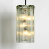 XXL glass pendant lamp by Doria | Mid Century Modern  | Brutalist Desogn