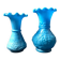 Antique French Opaline Glass Vases: Art Nouveau Floral Pair